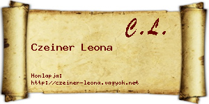 Czeiner Leona névjegykártya